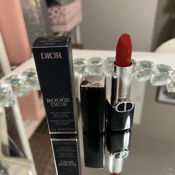 Dior Rouge Dior Velvet Lipstick - Red Passion- Limited Edition- Heart